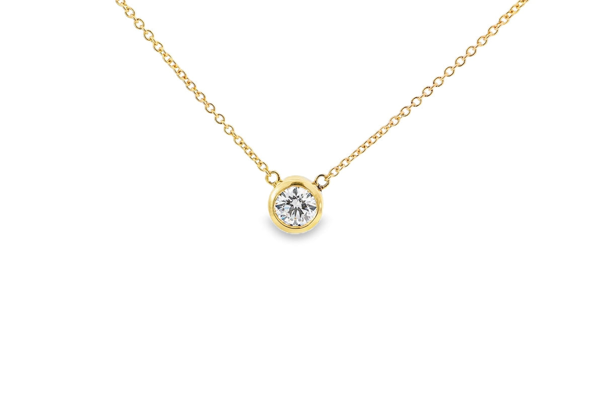 Solitaire Diamond Gold Necklace
