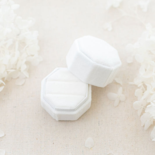 Double ring box white Ring bearer weddings | By Angeline Australia