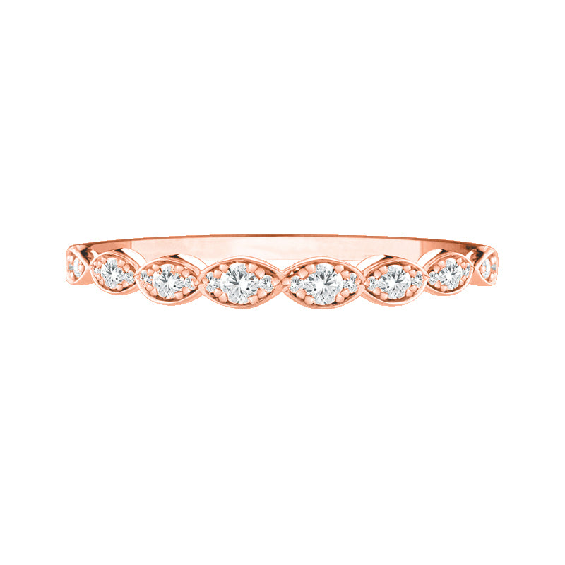 Rose Gold Natural Diamond Wedding Band | Australian Minimalist Bridal Jewellery By Angeline