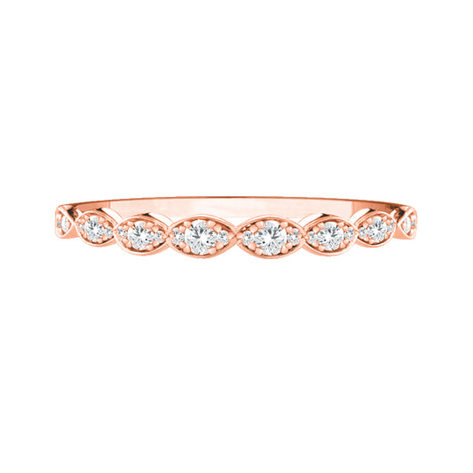 Rose Gold Natural Diamond Wedding Band | Australian Minimalist Bridal Jewellery By Angeline