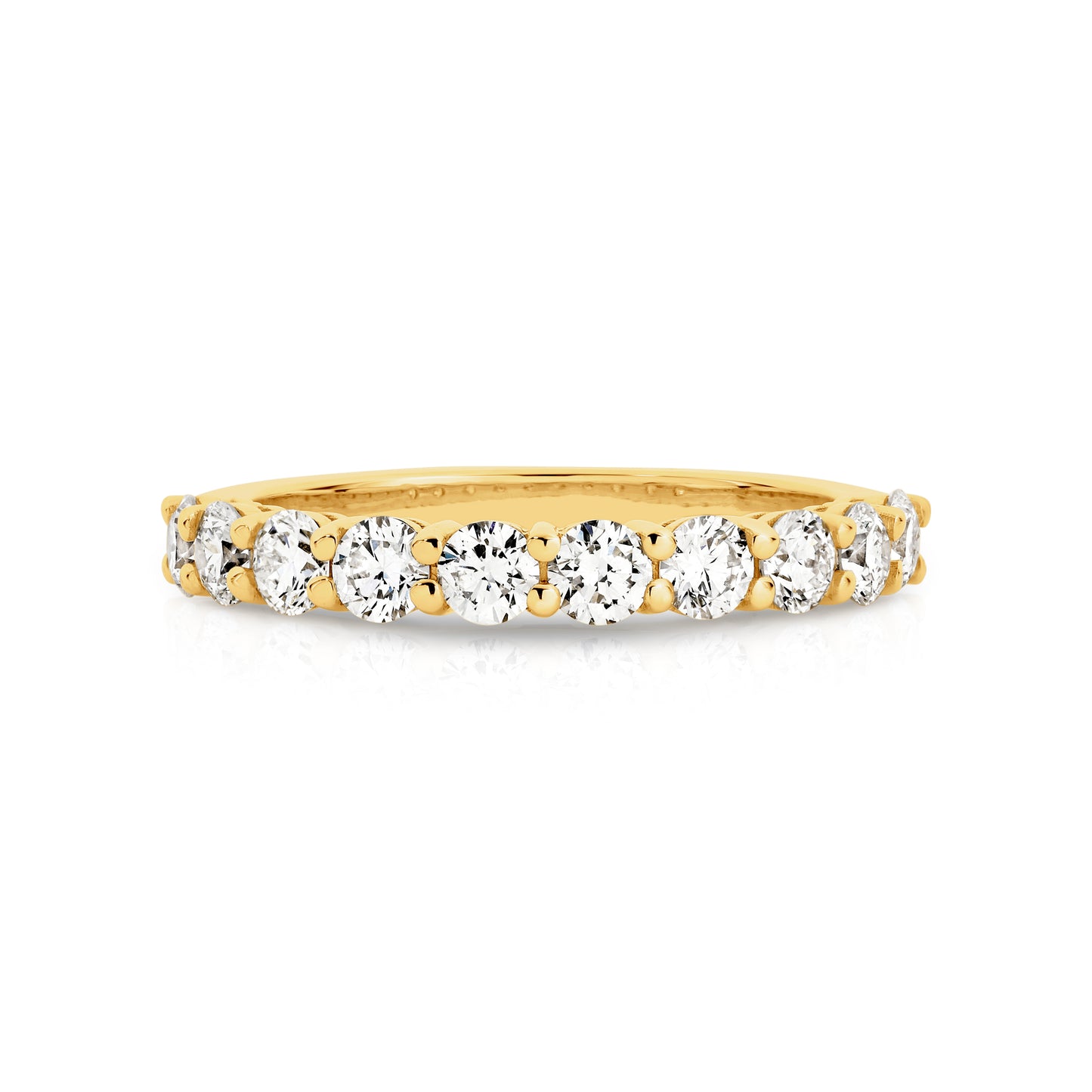 Yellow Gold Natural Diamond Wedding Band | Australian Minimalist Bridal Jewellery By Angeline