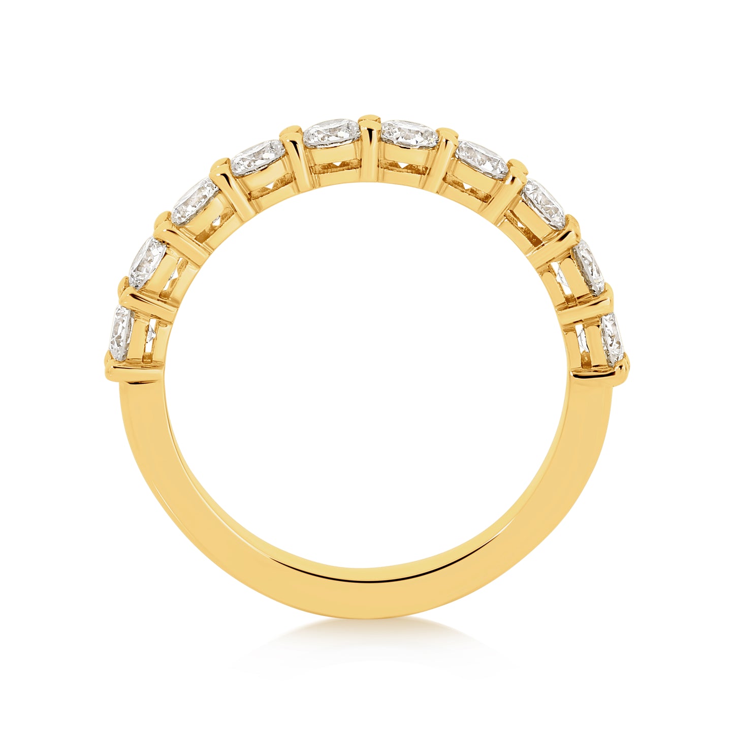 Yellow Gold Natural Diamond Wedding Band | Australian Minimalist Bridal Jewellery | By Angeline