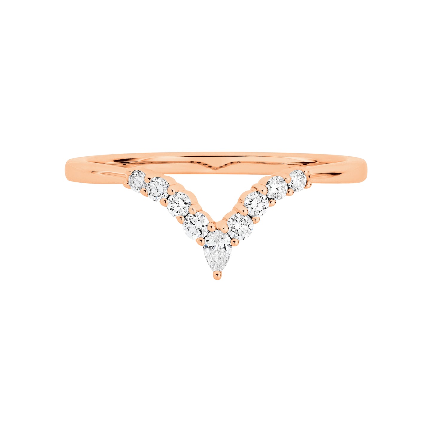 Rose Gold Natural Diamond Wedding Band | Australian Minimalist Bridal Jewellery By Angeline