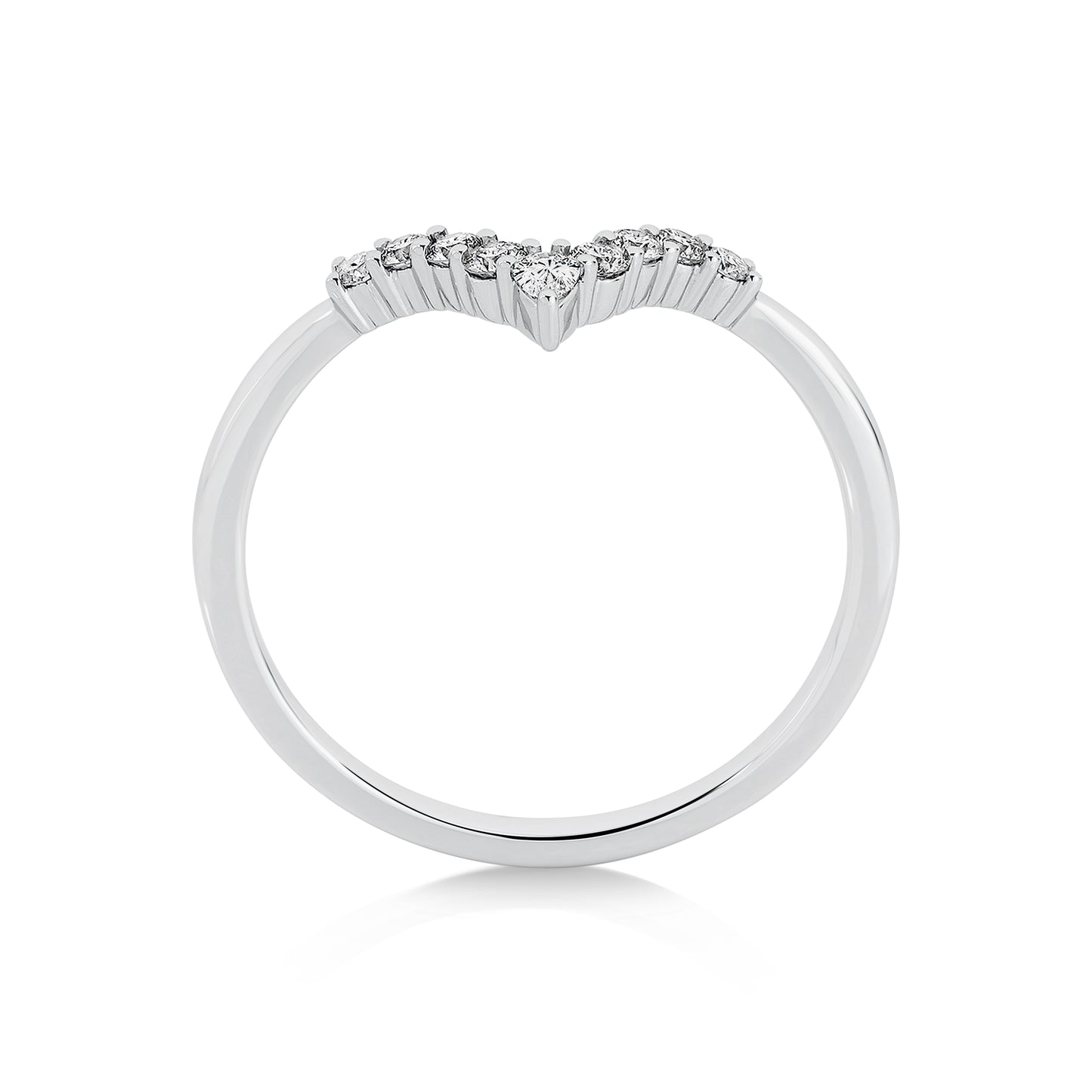 White Gold Natural Diamond Wedding Band | Australian Minimalist Bridal Jewellery  By Angeline