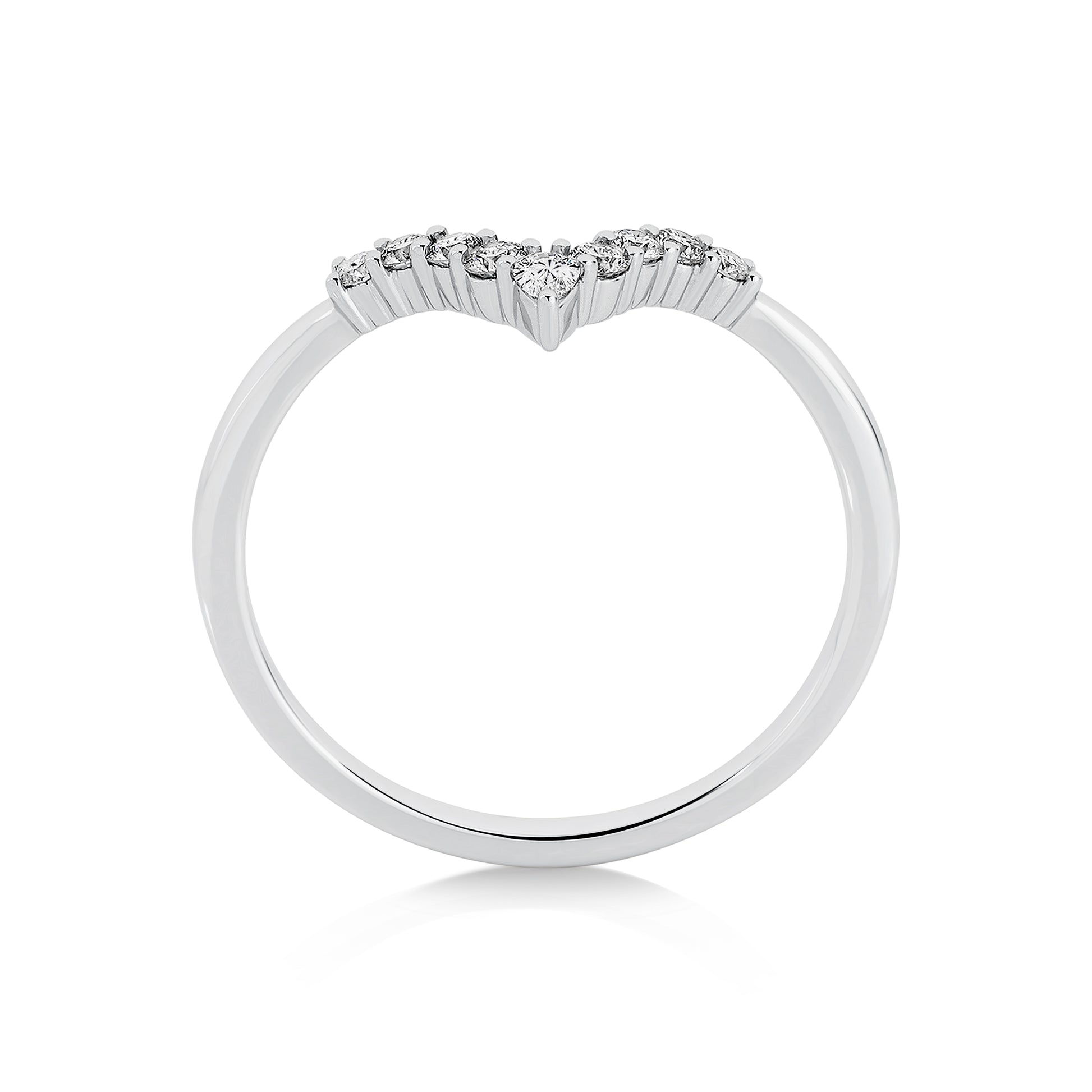 White Gold Natural Diamond Wedding Band | Australian Minimalist Bridal Jewellery  By Angeline