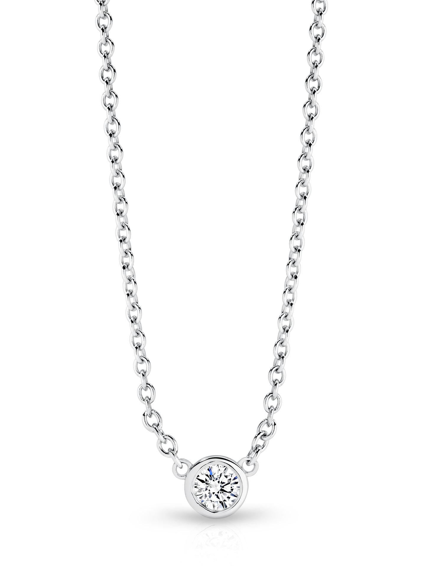 Solitaire Diamond Necklace White Gold | By Angeline Australia