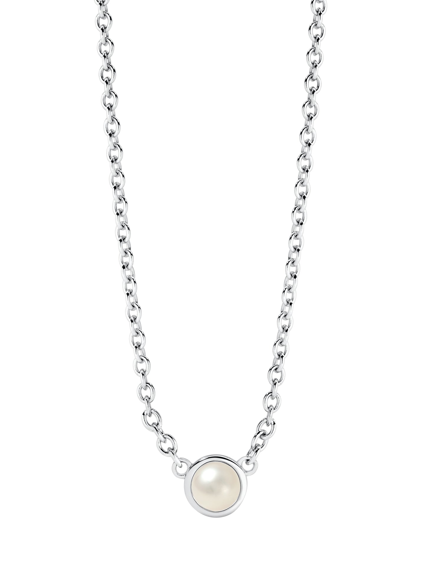 Birthstone Necklace in White Gold | By Angeline Australia | Pearl June