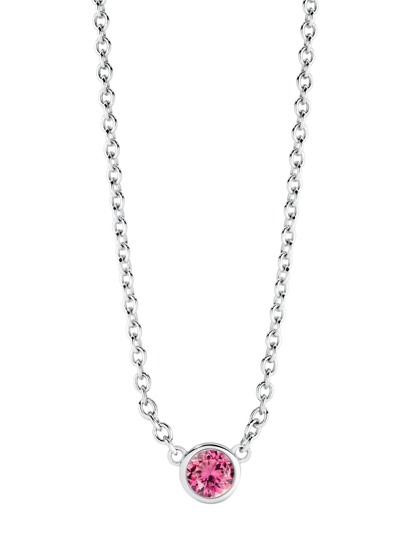 Birthstone Necklace in White Gold | By Angeline Australia | Tourmaline October