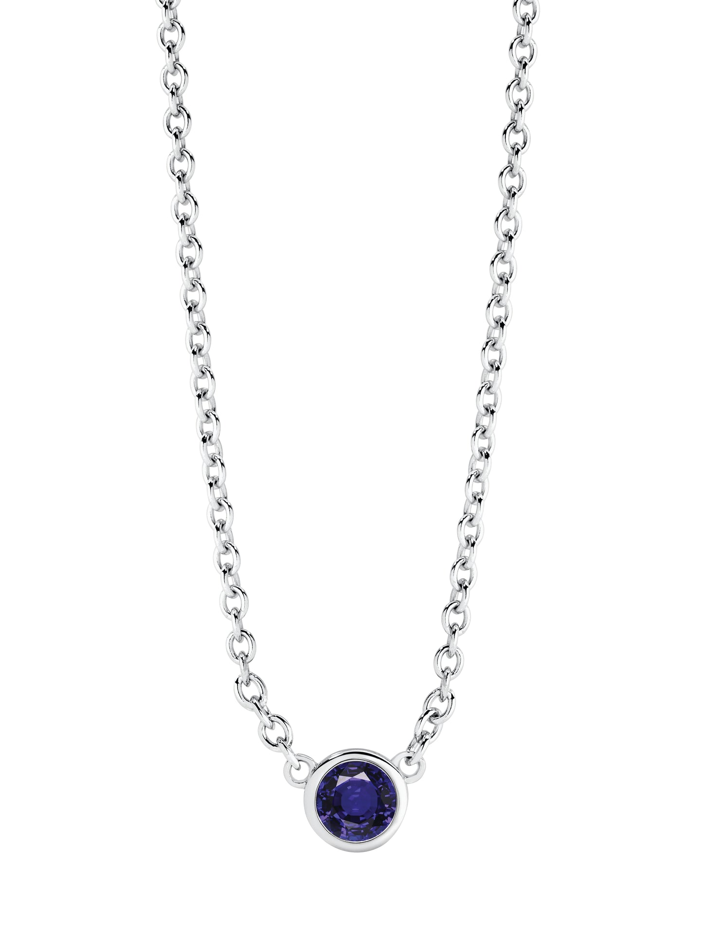 Birthstone Necklace in White Gold | By Angeline Australia | Tanzanite December