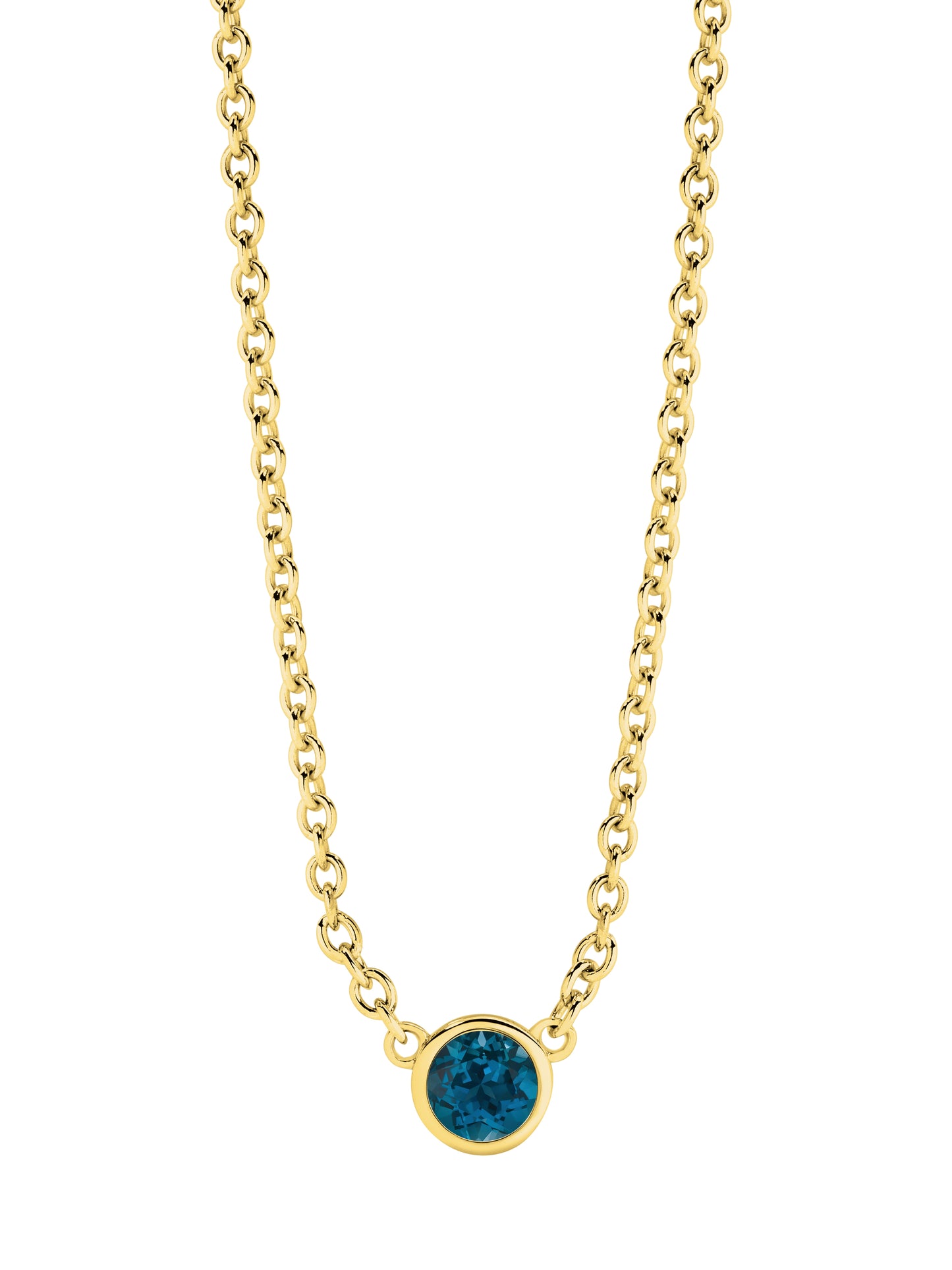 Tiny Birthstone Necklace in Yellow Gold | By Angeline Australia | November