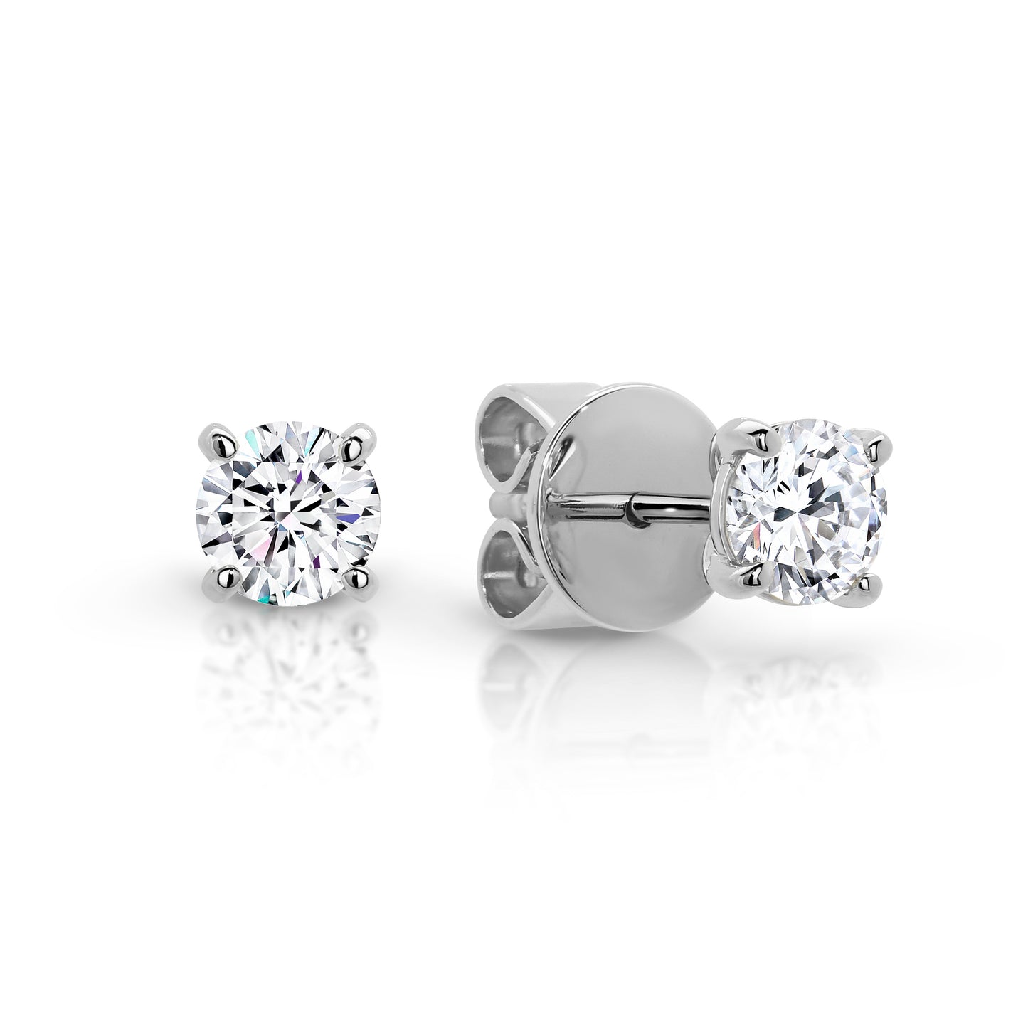 Minimalistic Diamond Studs White Gold | By Angeline Australia