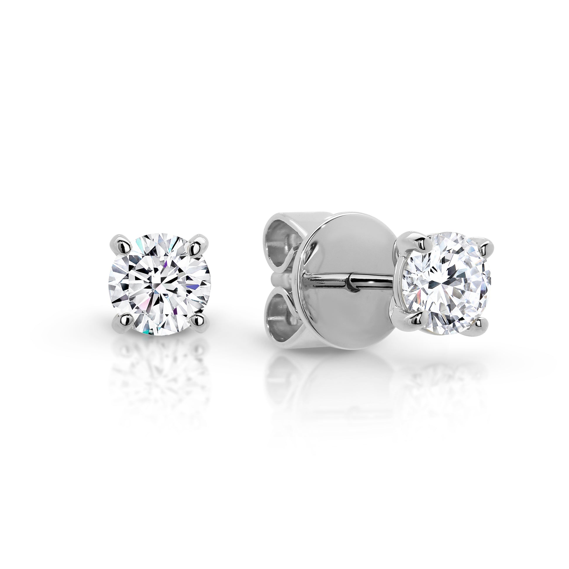 Minimalistic Diamond Studs White Gold | By Angeline Australia