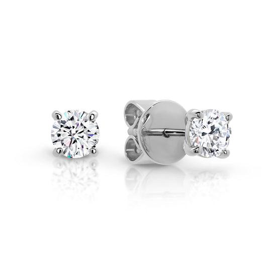 Minimalistic Diamond Studs White Gold | By Angeline Australia