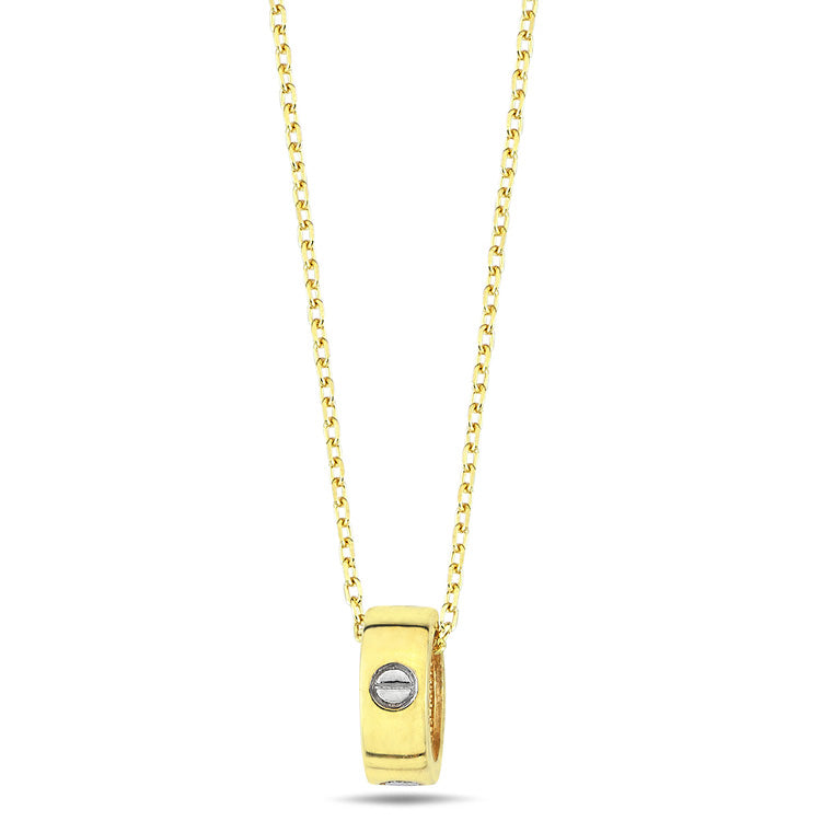 9CT Yellow Gold Lock Necklace 45cm