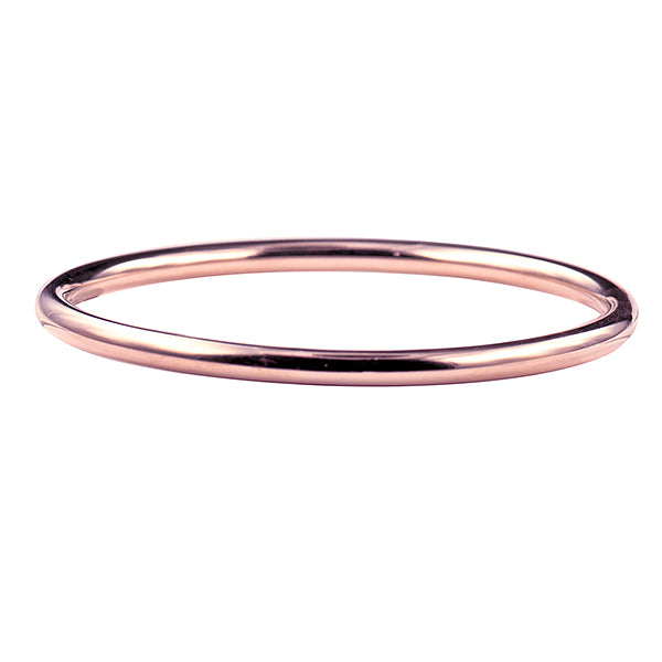 Stainless Steel 4.5mm Round Wire Bangle Rose IP