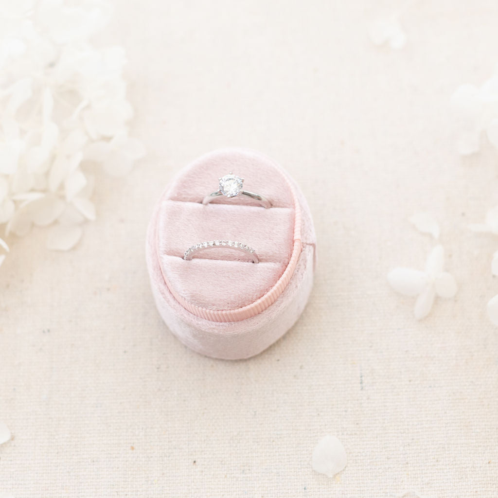 Velvet Wedding Ceremony Engagement Ring Box