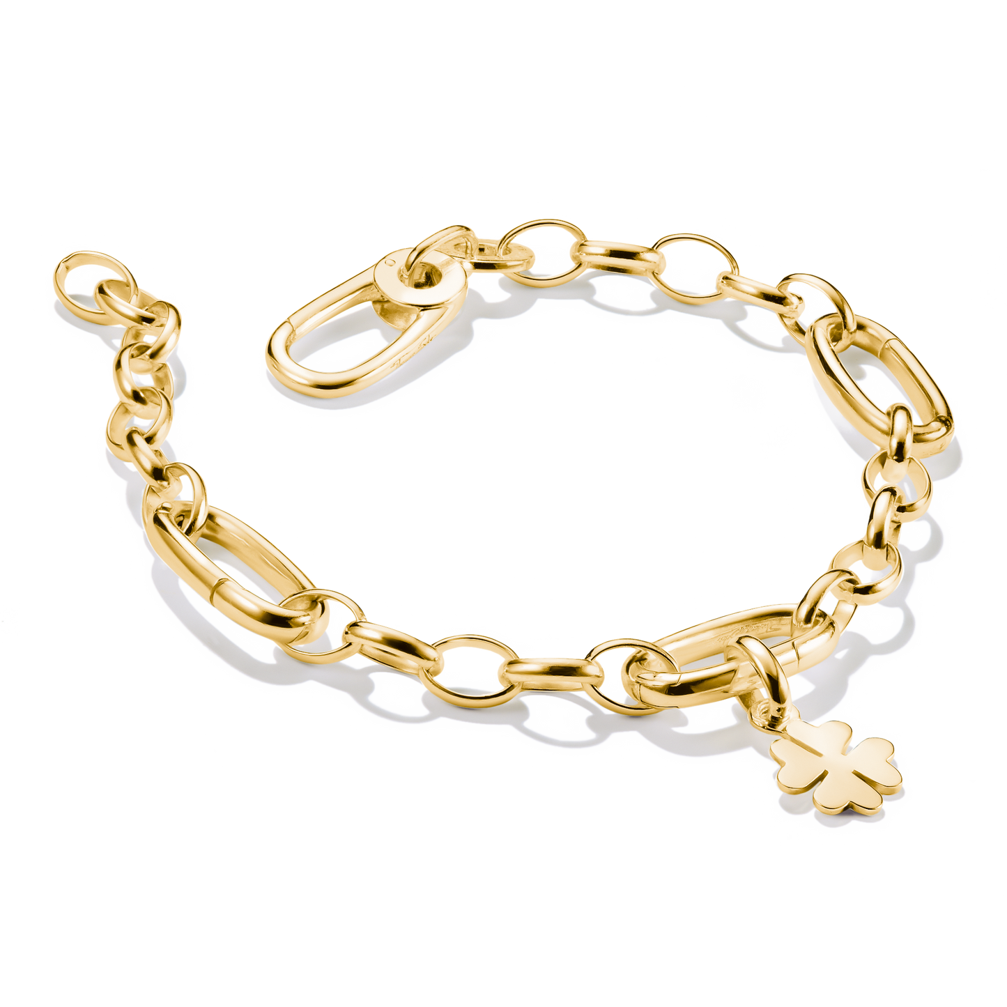 THOMAS SABO Charm bracelet with three Connect links Gold