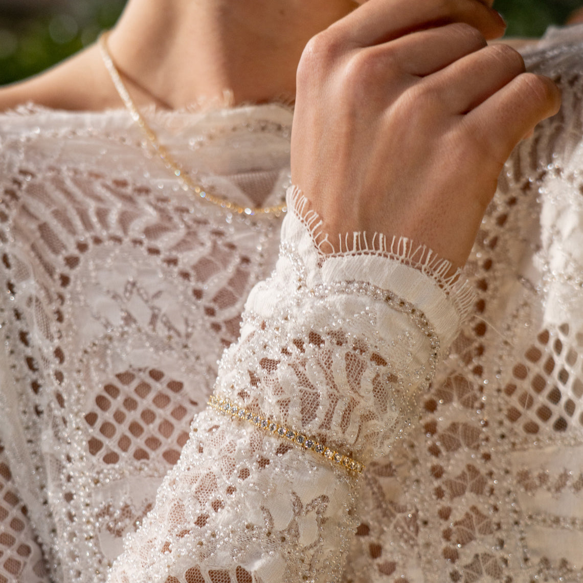 SELENA 3MM TENNIS BRACELET GOLD SMALL 16.5CM