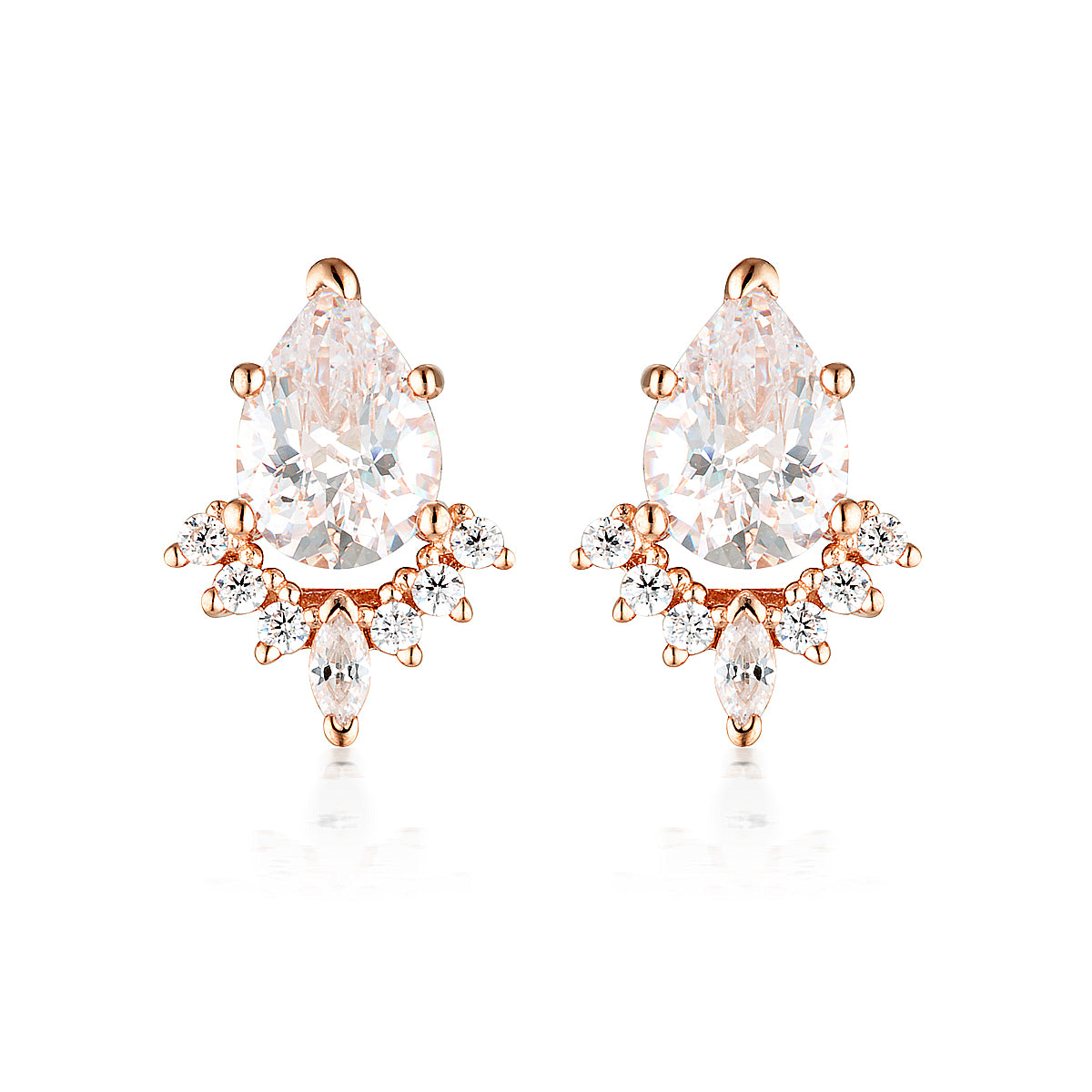 ICONIC BRIDAL PENELOPE EARRING ROSE GOLD