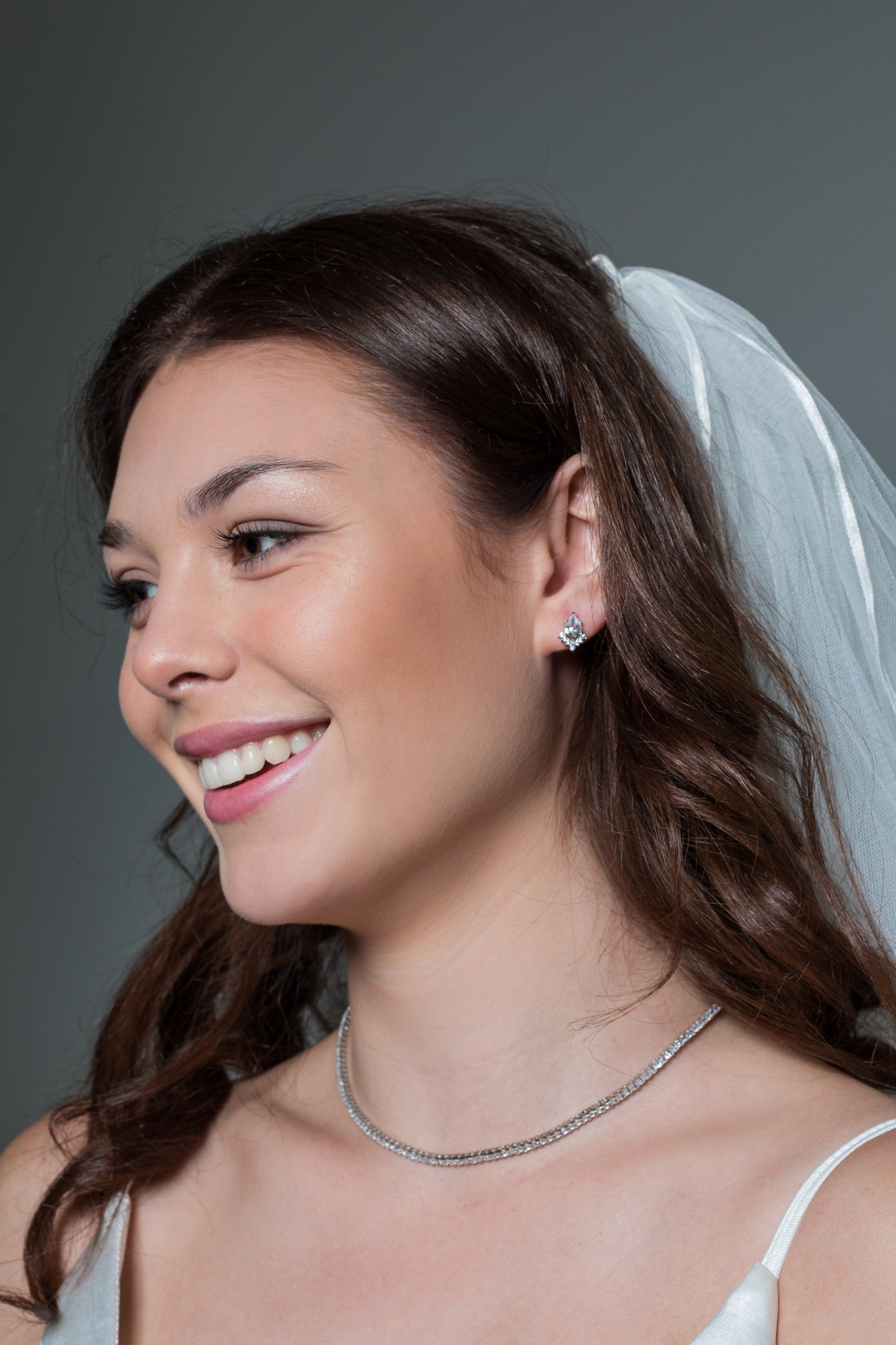 ICONIC BRIDAL VERA NECKLACE SILVER ADJUSTABLE