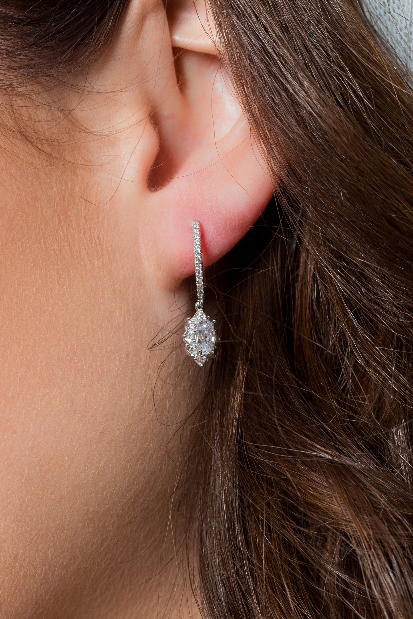 ICONIC BRIDAL ELOISE EARRINGS SILVER