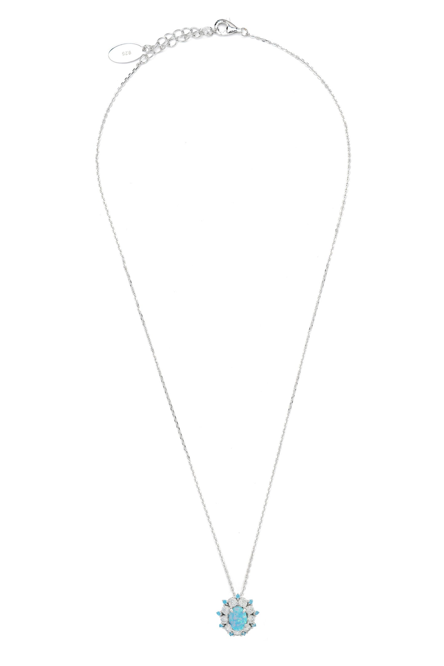 OPAL GLOW BARANGAROO BLUE CREATED OPAL PENDANT