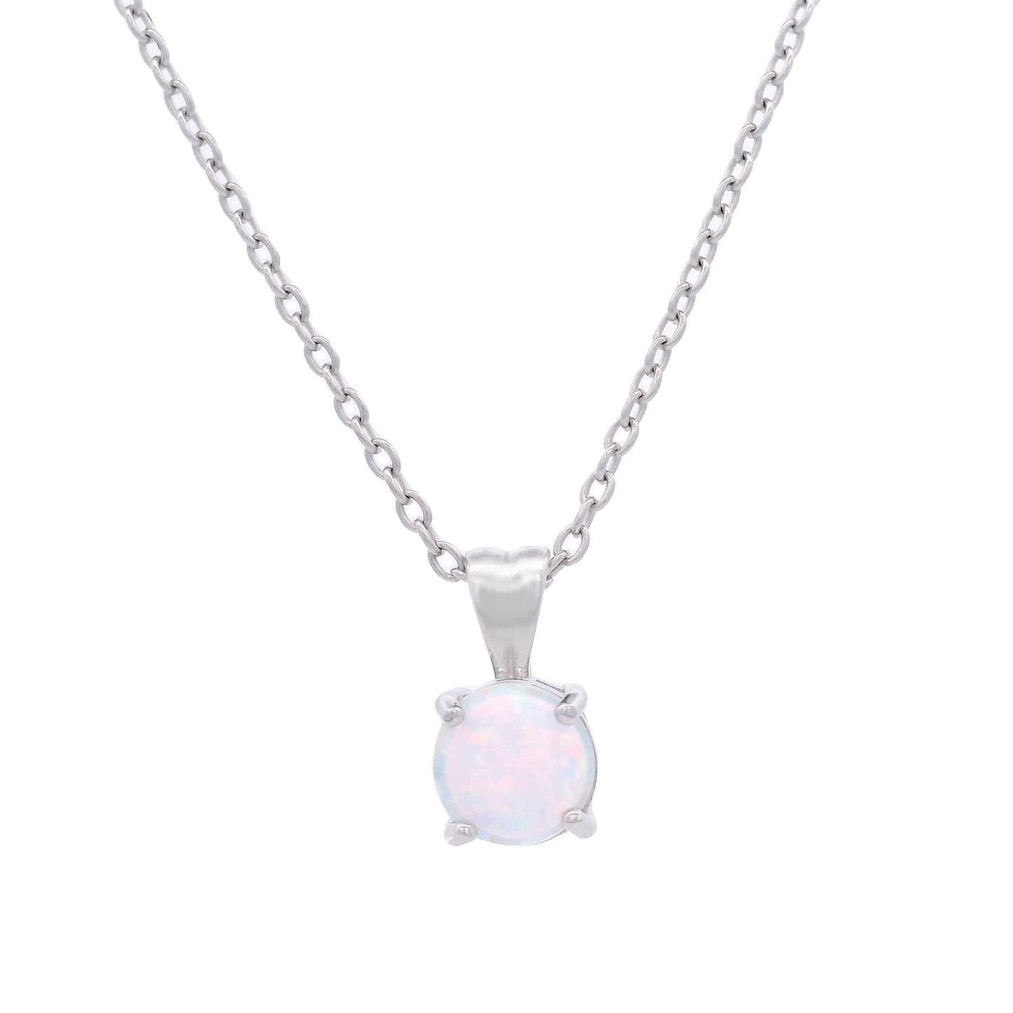 GEORGINI WISTERIA CREATED OPAL PENDANT SILVER
