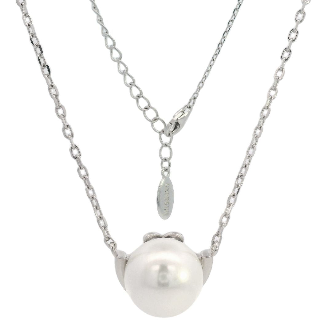 ADAGIO CRESCENT NINE-2-FIVE PEARL NECKLACE SILVER