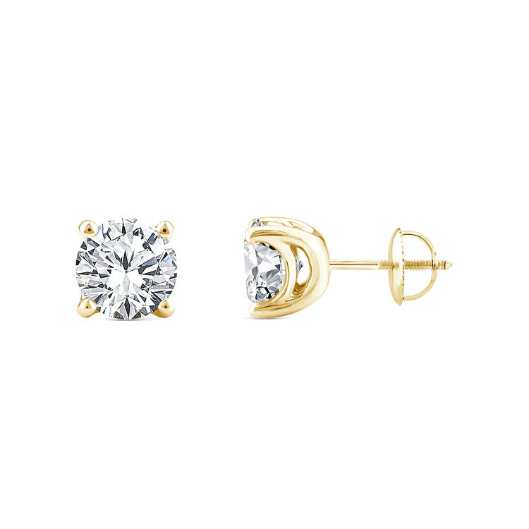 3.00ct Lab Grown Diamond Earrings in 9K Yellow Gold