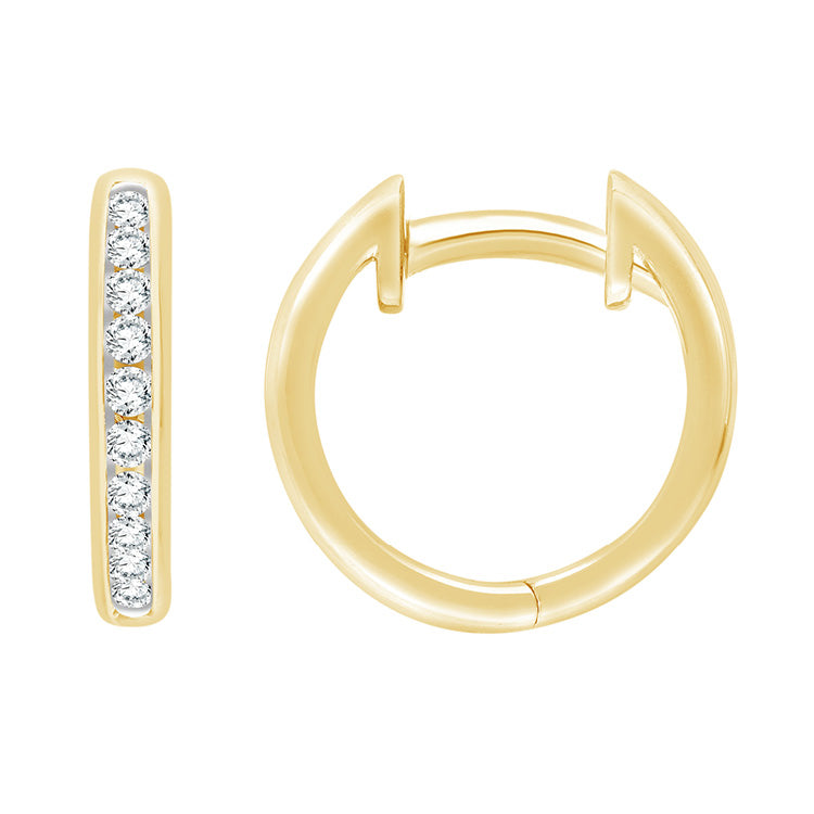 0.15ct Lab Grown Diamond Earrings in 9K Yellow Gold