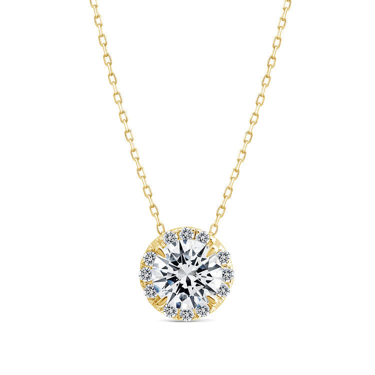 0.53ct Lab Grown Diamond Necklace in 9K Yellow Gold