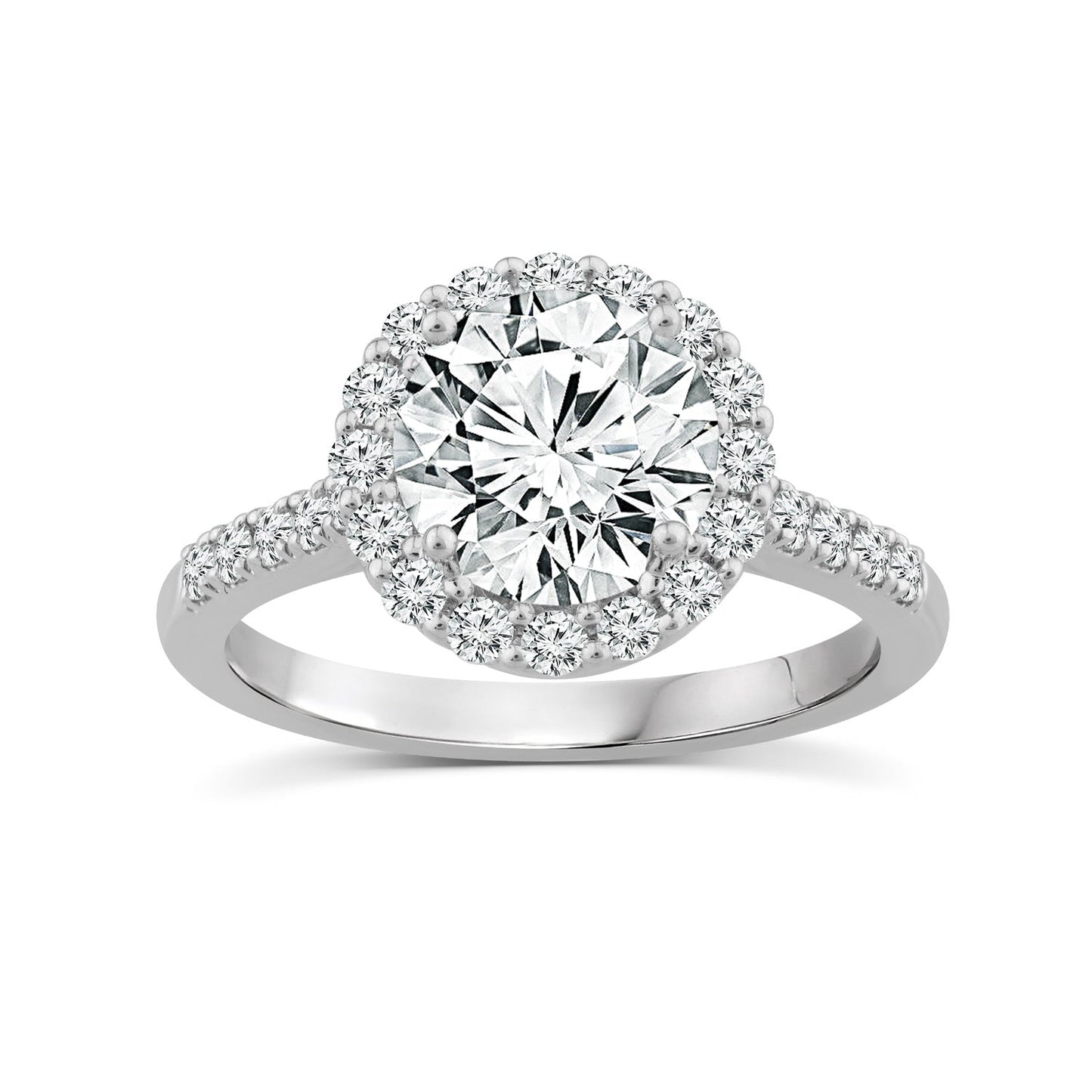 Lab Grown Halo Diamond Ring