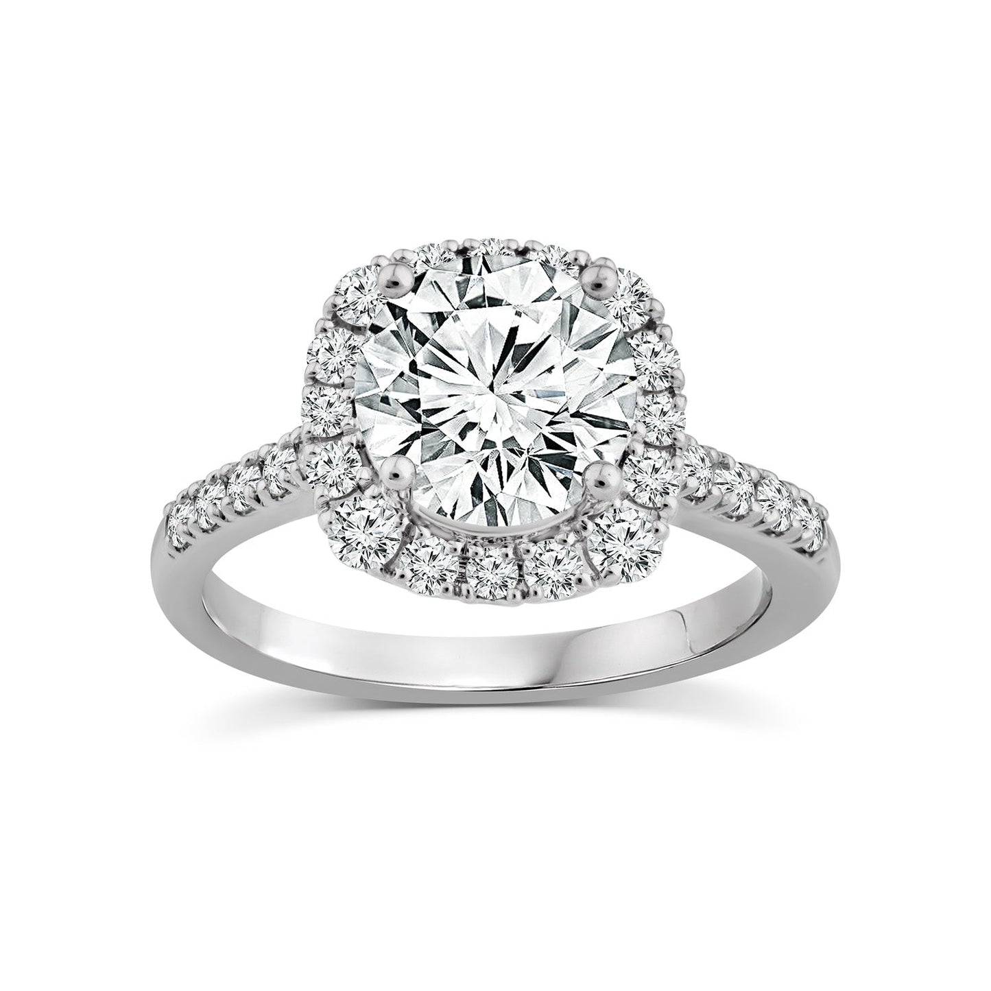 Lab Grown Halo Diamond Ring