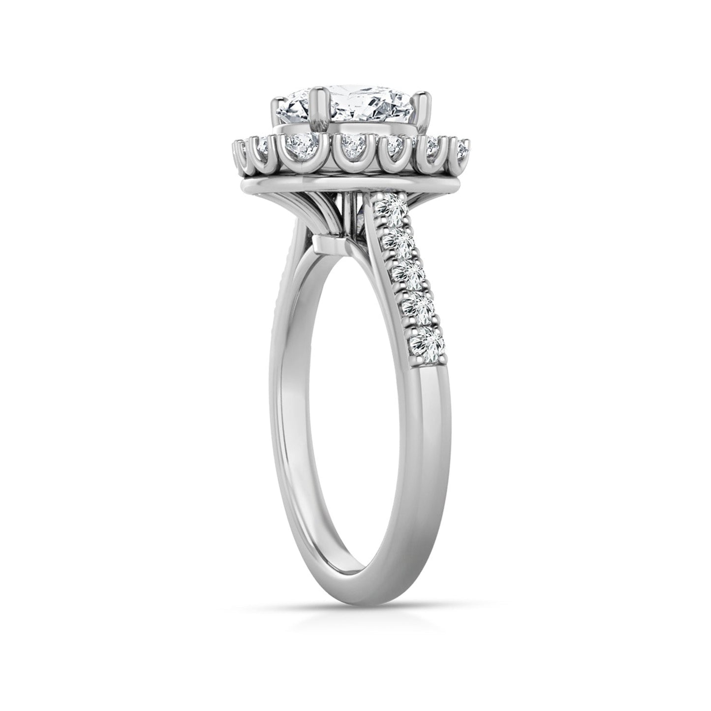 Lab Grown Halo Diamond Ring