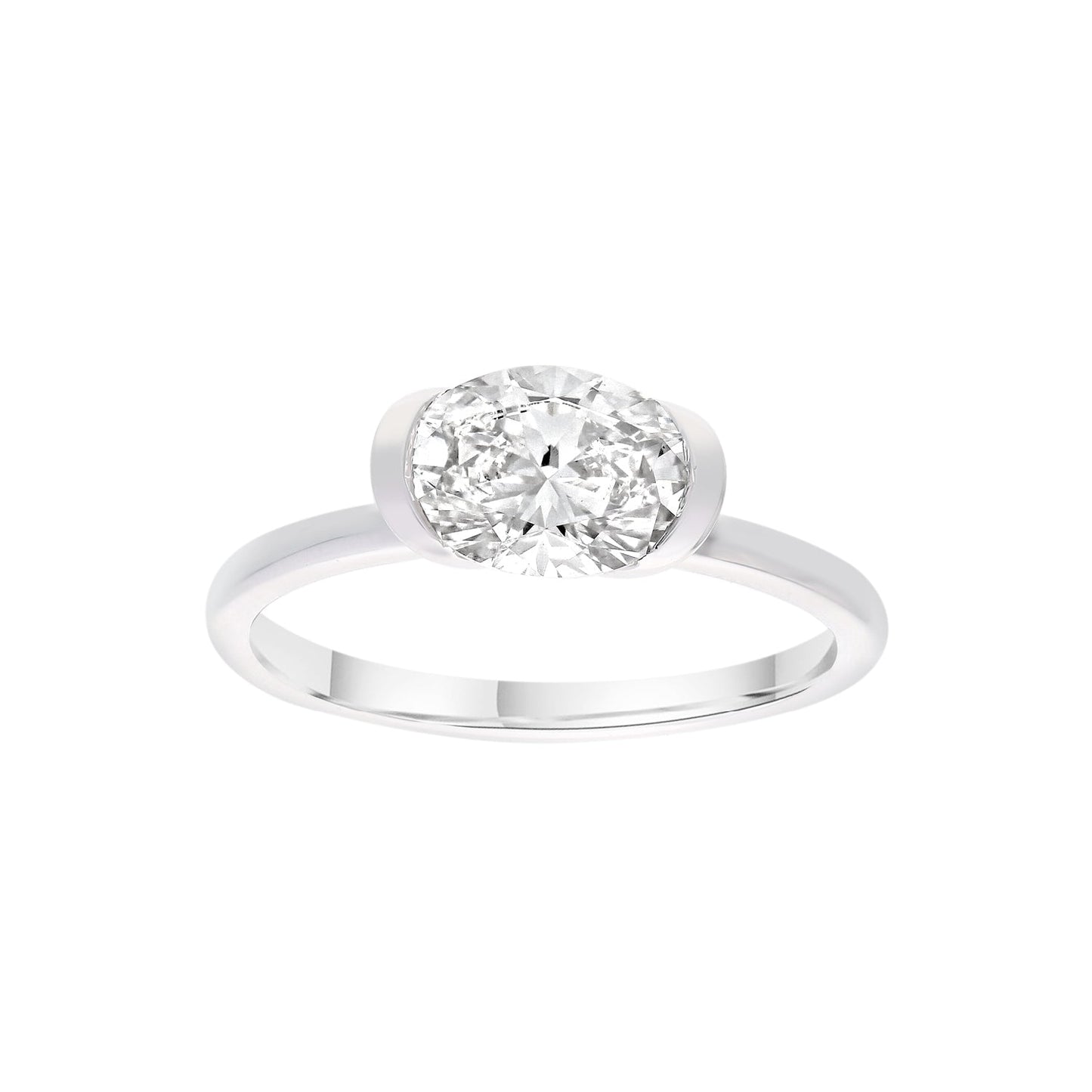 East west lab grown diamond ring By Angeline