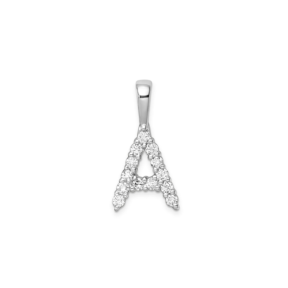 Petite Diamond Initial Pendant Letter A