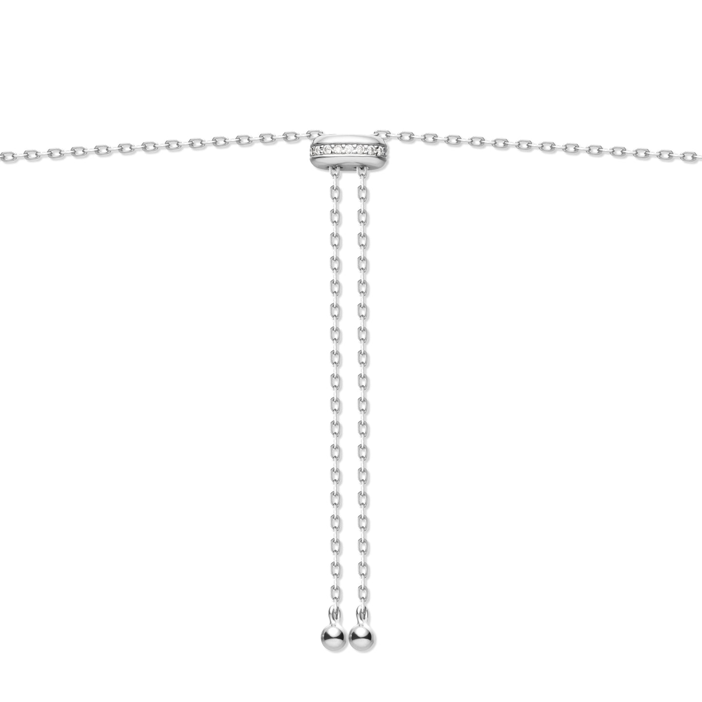 Ania Haie Silver Bezel Cubic Zirconia Station Necklace
