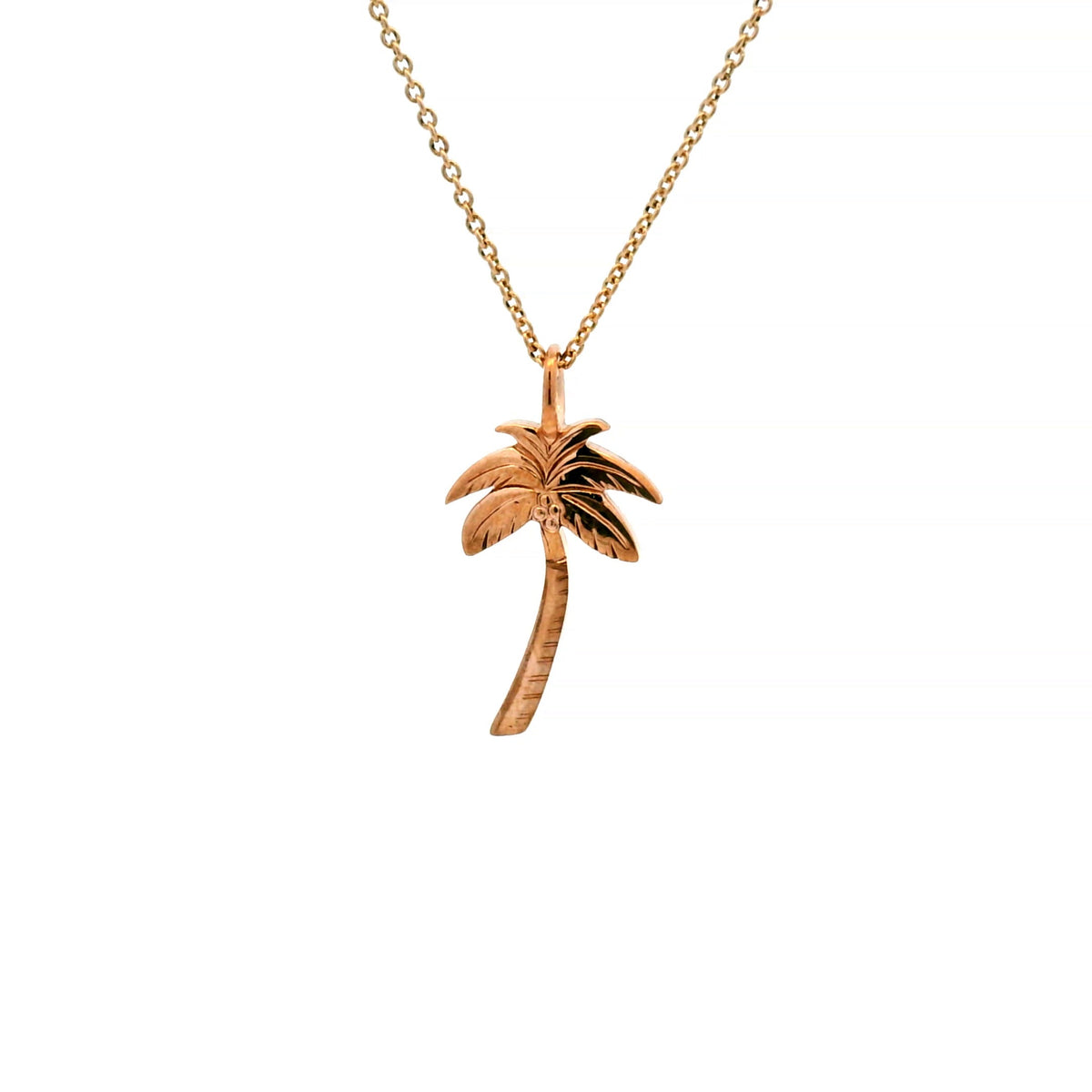 Palm tree necklace rose gold | By Angeline Australia