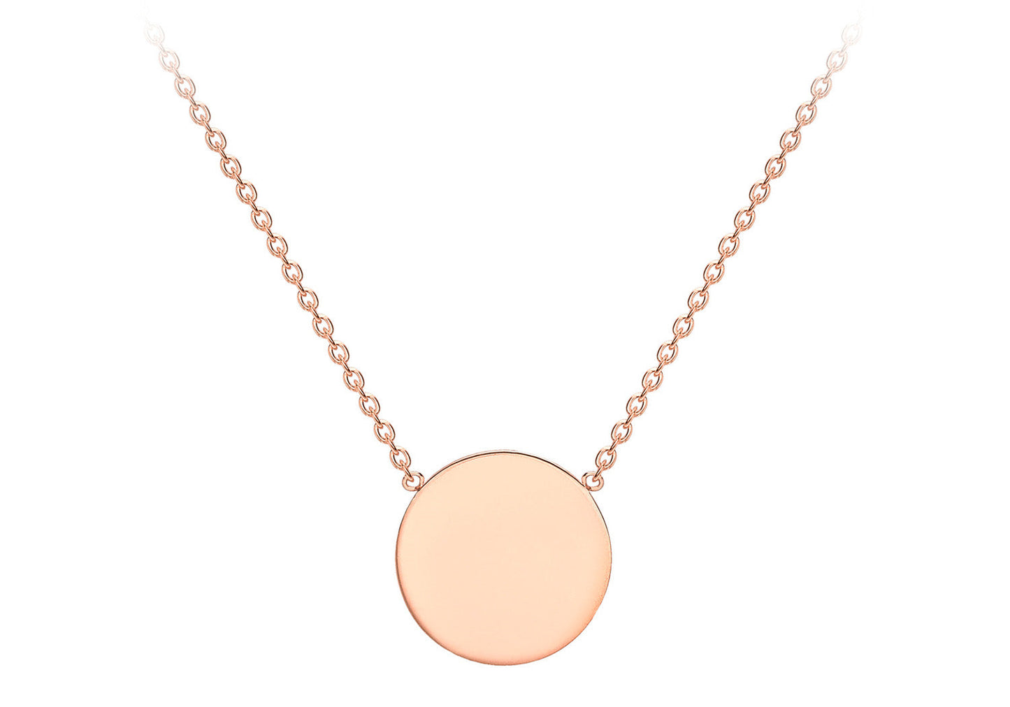 Petite Rose Gold Disc Necklace