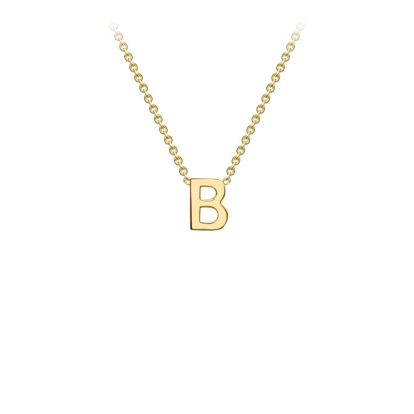 Petite initial letter 'B' pendant in 9CT gold