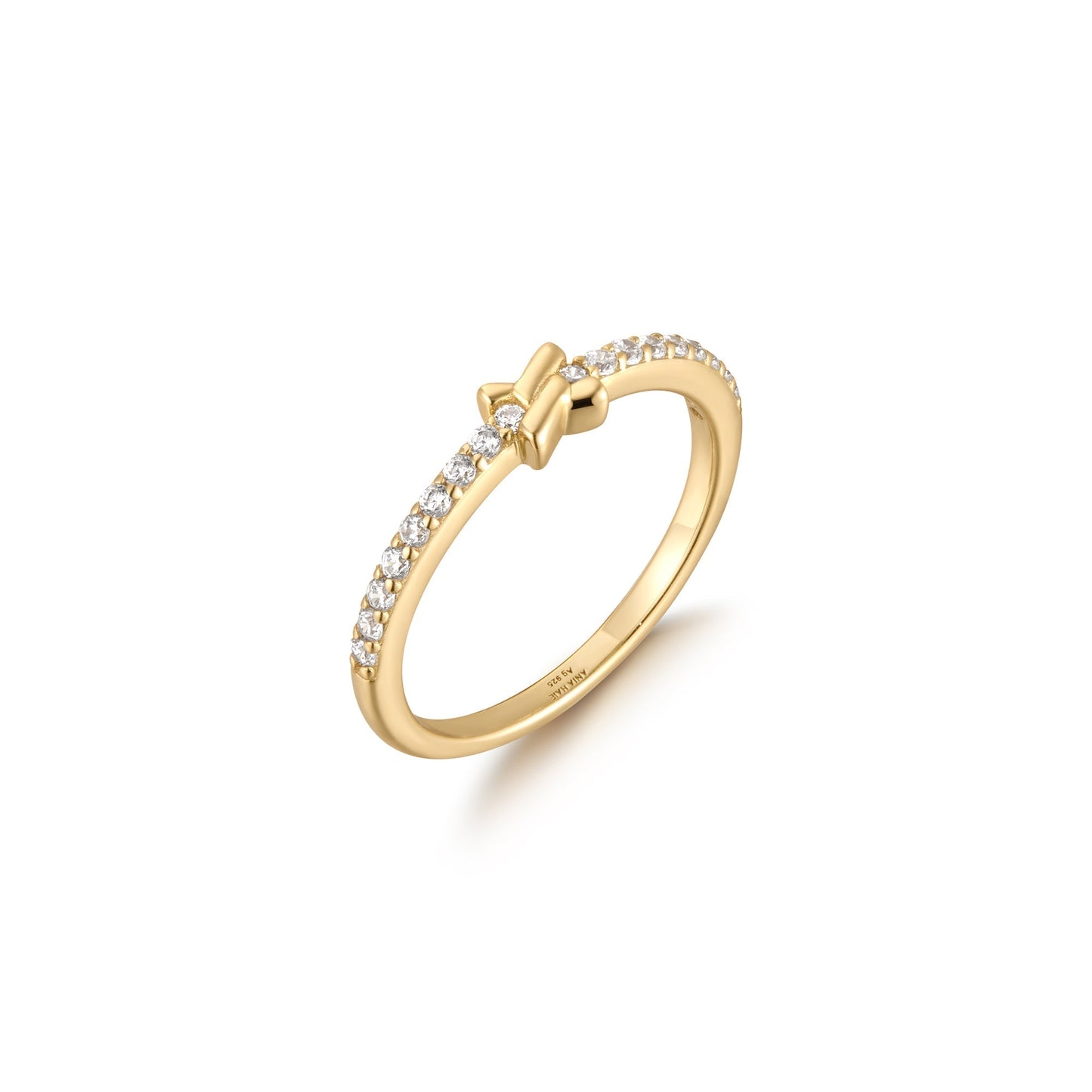 Ania Haie Gold Cross Cubic Zirconia Ring