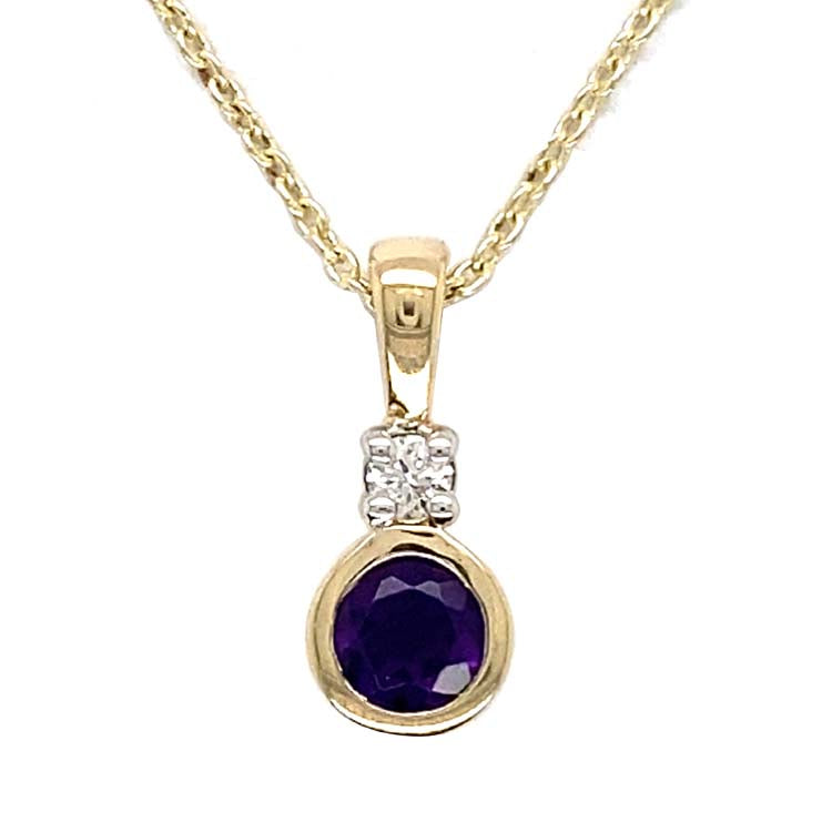 Diamond and Amethyst Necklace