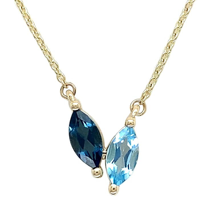 London Blue Topaz and Blue Topaz Necklace