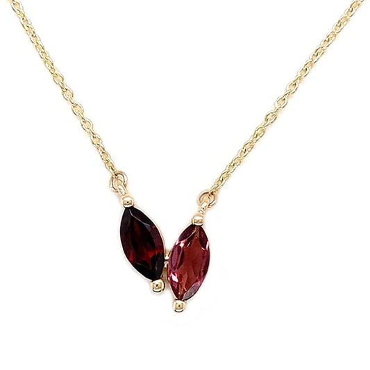 Garnet and Pink Tourmaline Necklace