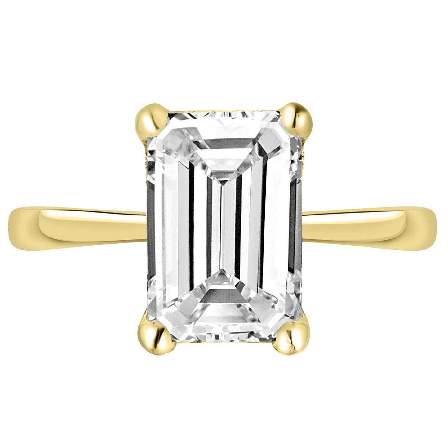 emerald cut engagement ring solitaire | By Angeline Australia | Lab Grown Diamond
