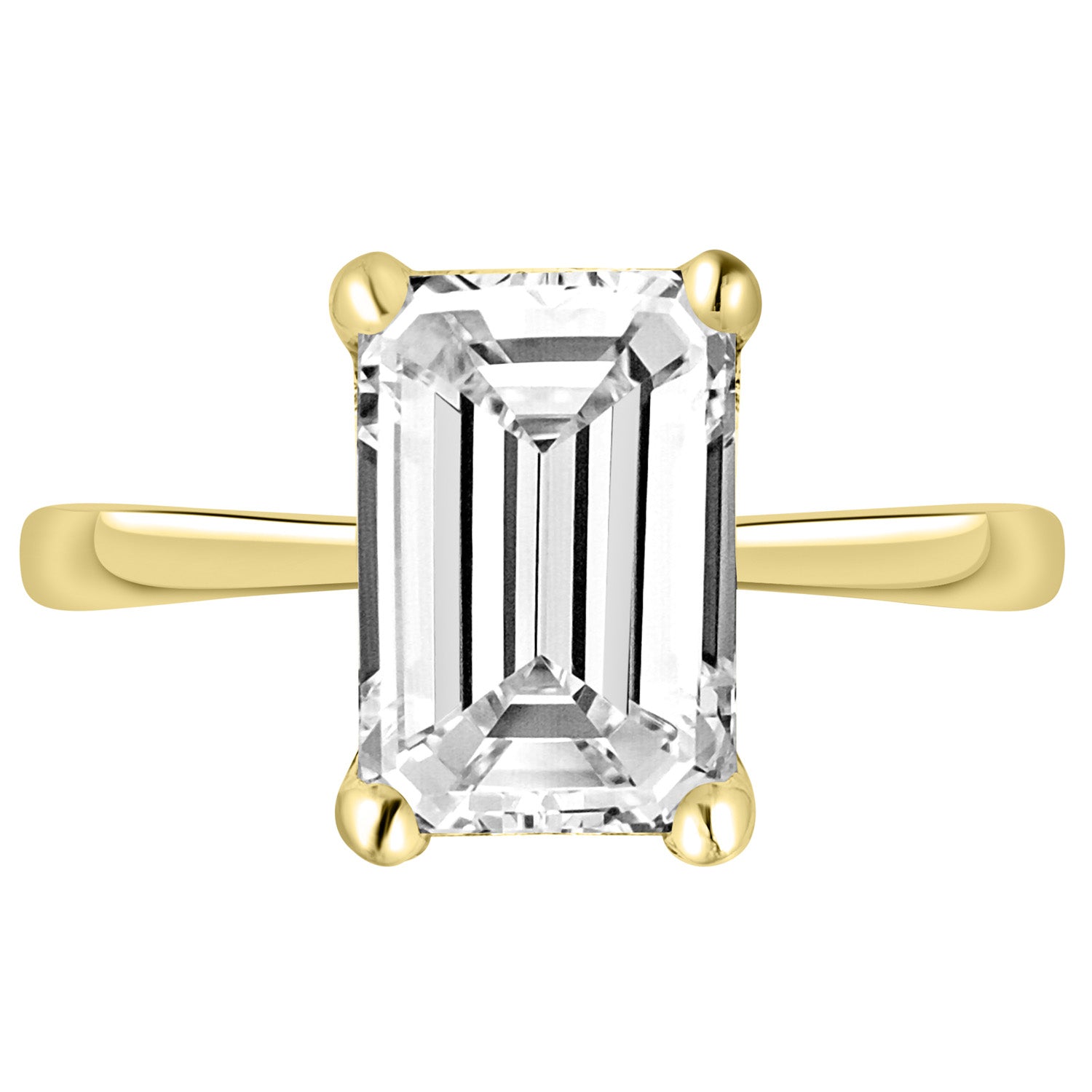 emerald cut engagement ring solitaire  | By Angeline Australia | Lab Grown Diamond
