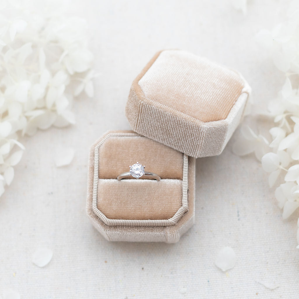 engagement ring box with ring