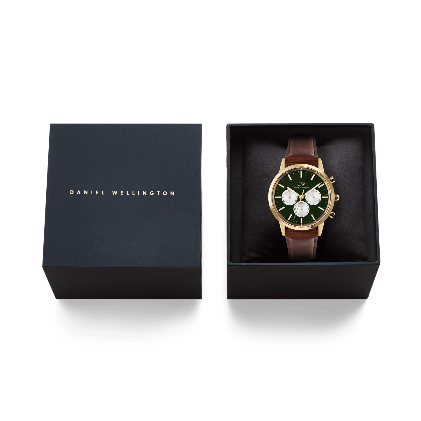 Daniel Wellington Iconic Chronograph St Mawes Emerald Panda Gold