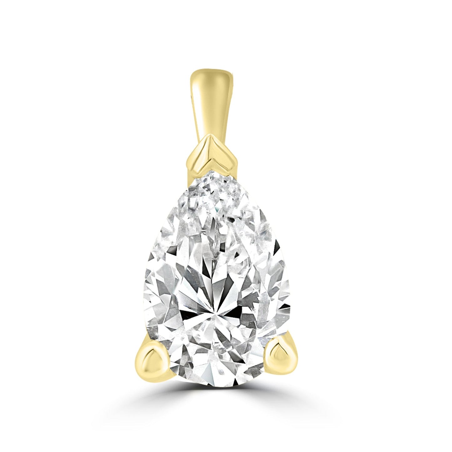 oval diamond pendant gold solitaire | By Angeline Australia | Lab Grown Diamond