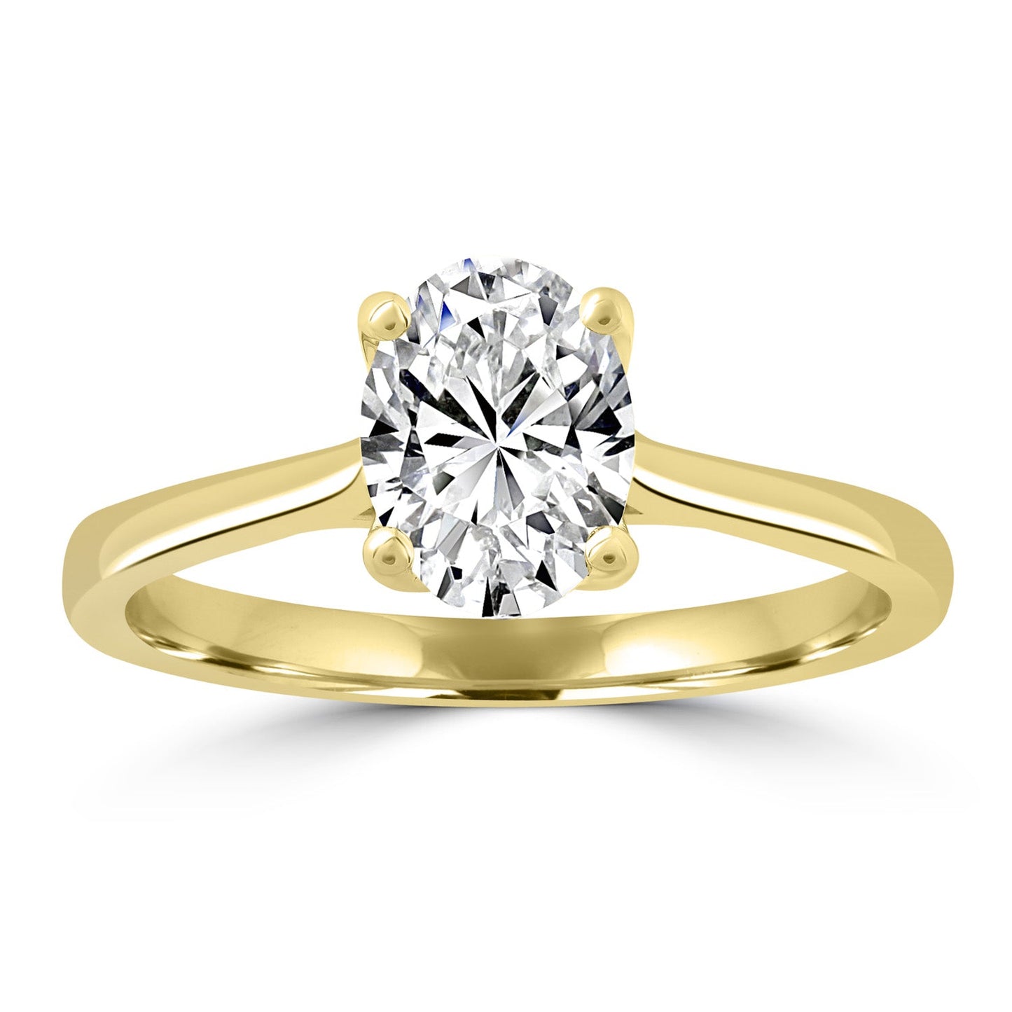 oval solitaire engagement ring gold | By Angeline Australia | Lab Grown Diamond